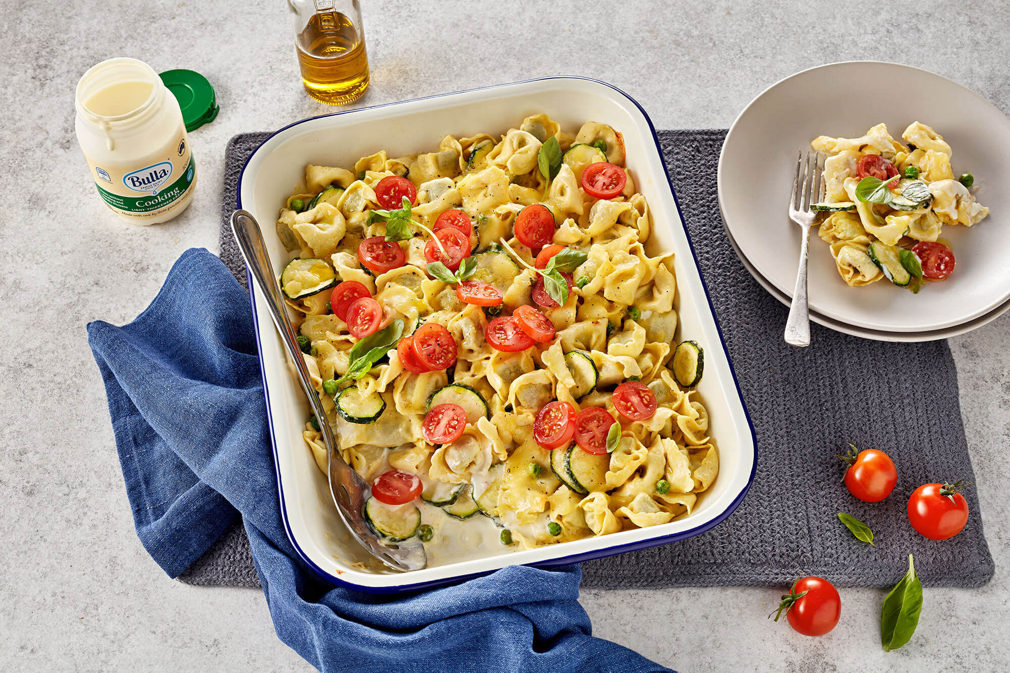 Creamy Tortellini & Vegetable Bake | Bulla