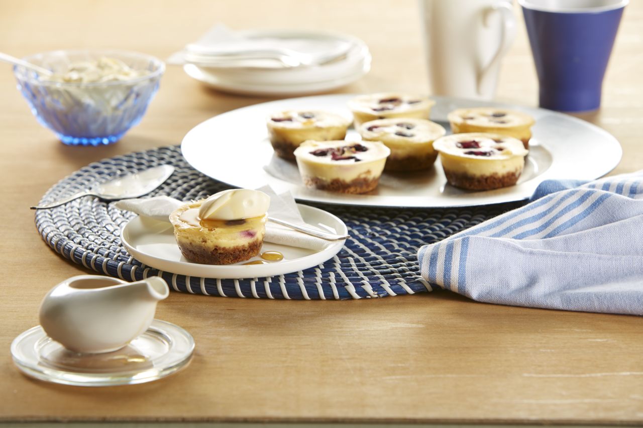 Mini Cherry & Maple Cheesecakes | Bulla