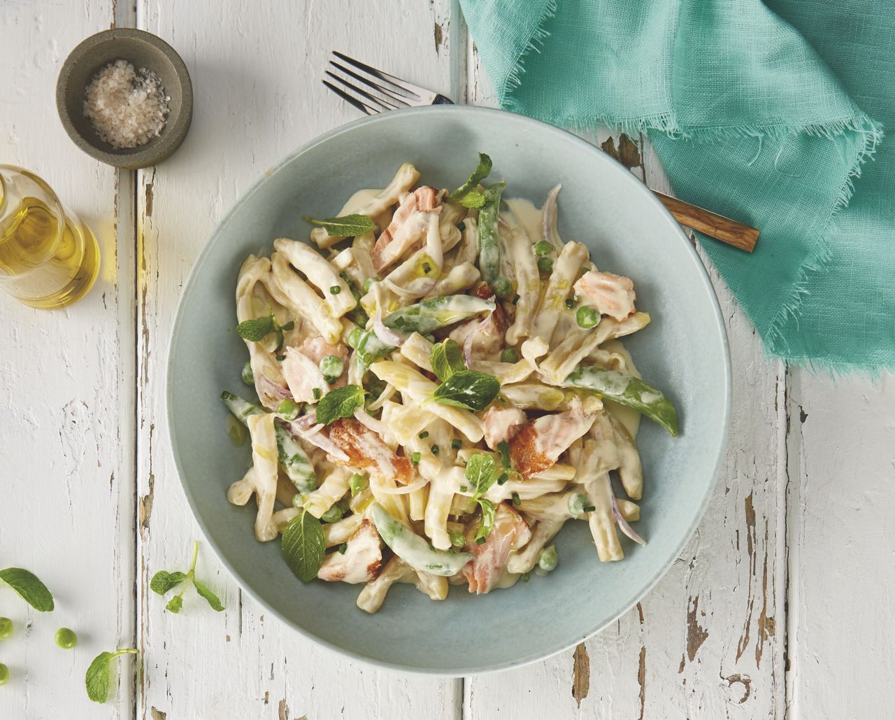 Salmon and Pea Casarecce Pasta Bulla