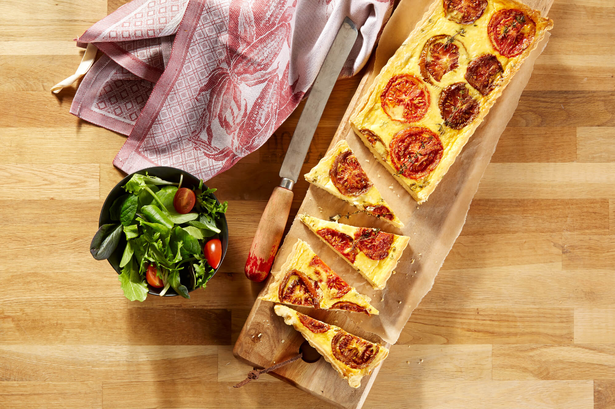 Sour Cream, Cottage Cheese & Heirloom Tomato Tart Bulla