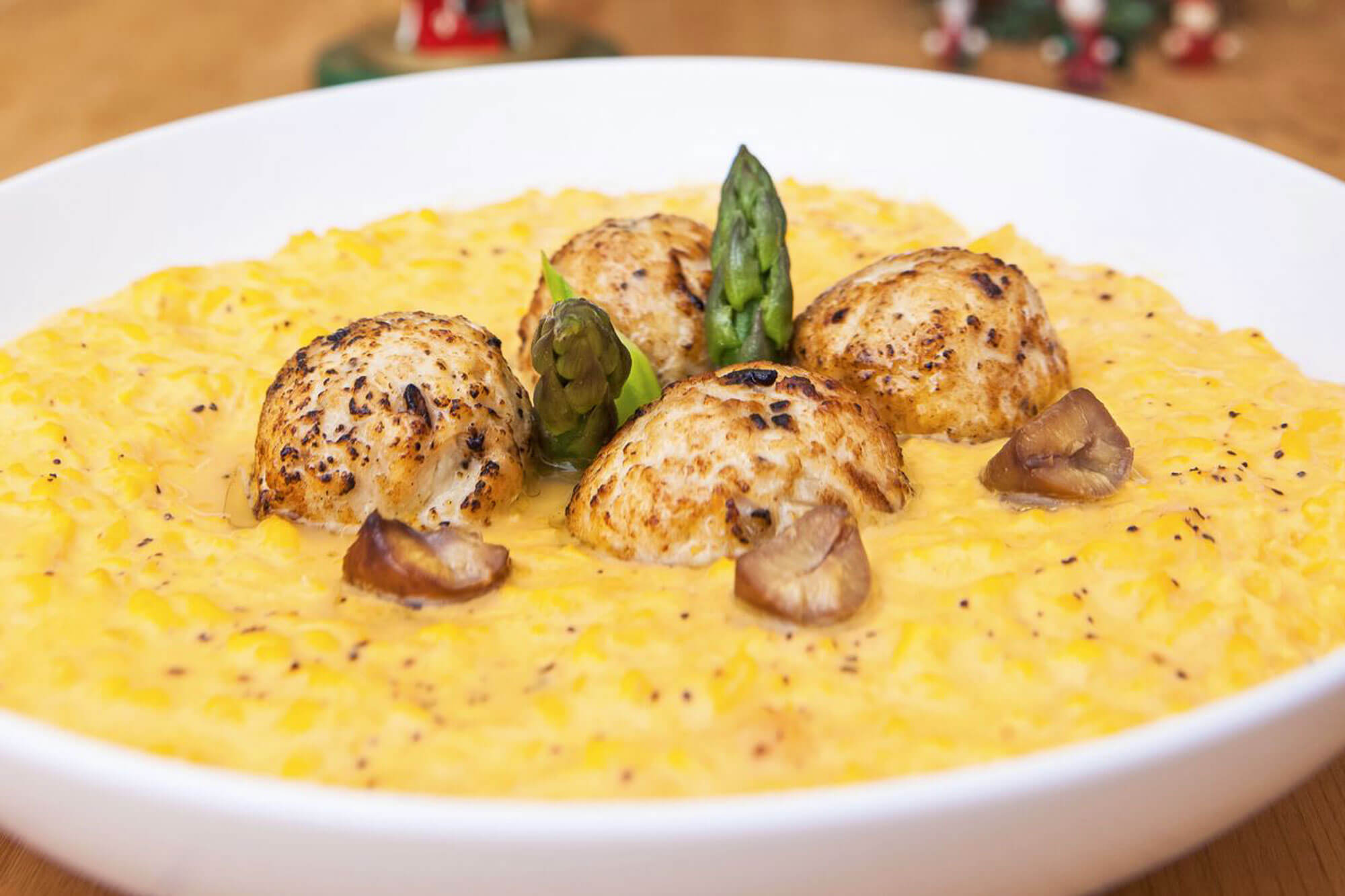 Spiced Chicken Meatballs & Pumpkin Risotto | Bulla