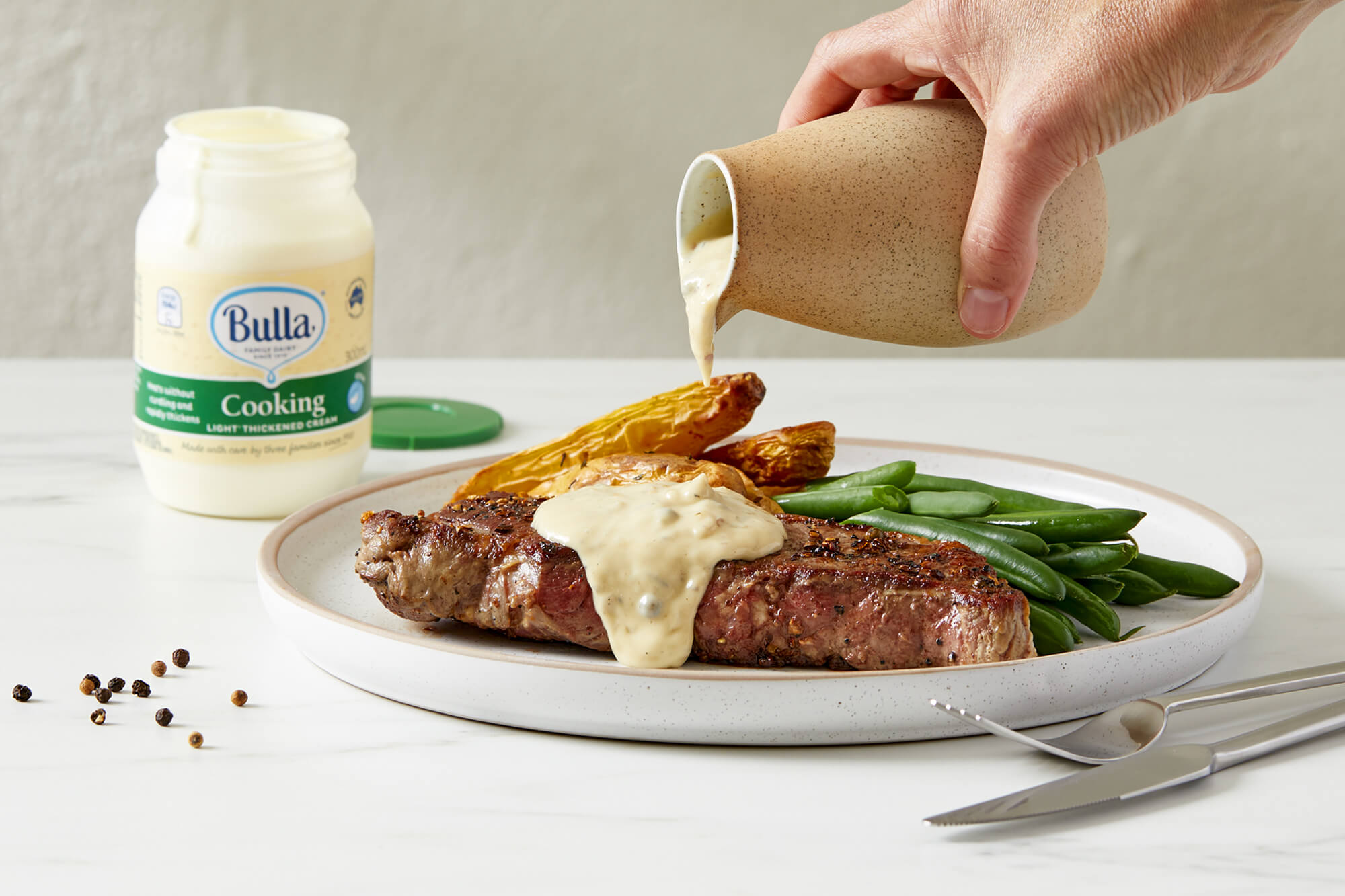 Steak with Pepper Sauce | Bulla