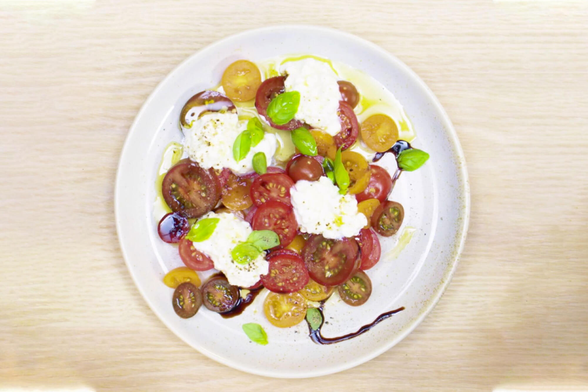 Tomato basil and cottage cheese salad Bulla