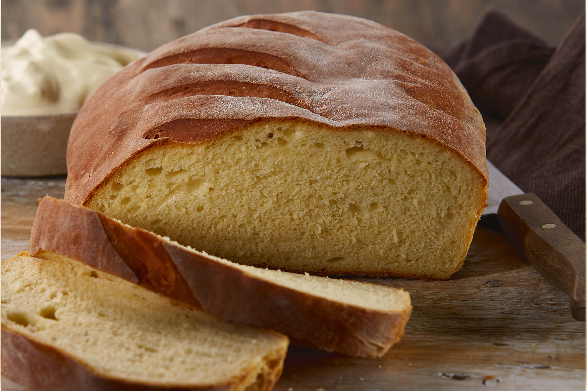 White Bread with Cottage Cheese Bulla