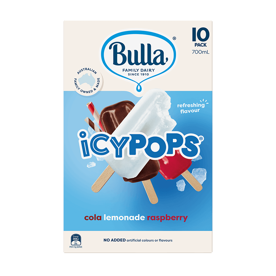 Bulla Icy Pops Cola, Lemonade, Raspberry Bulla