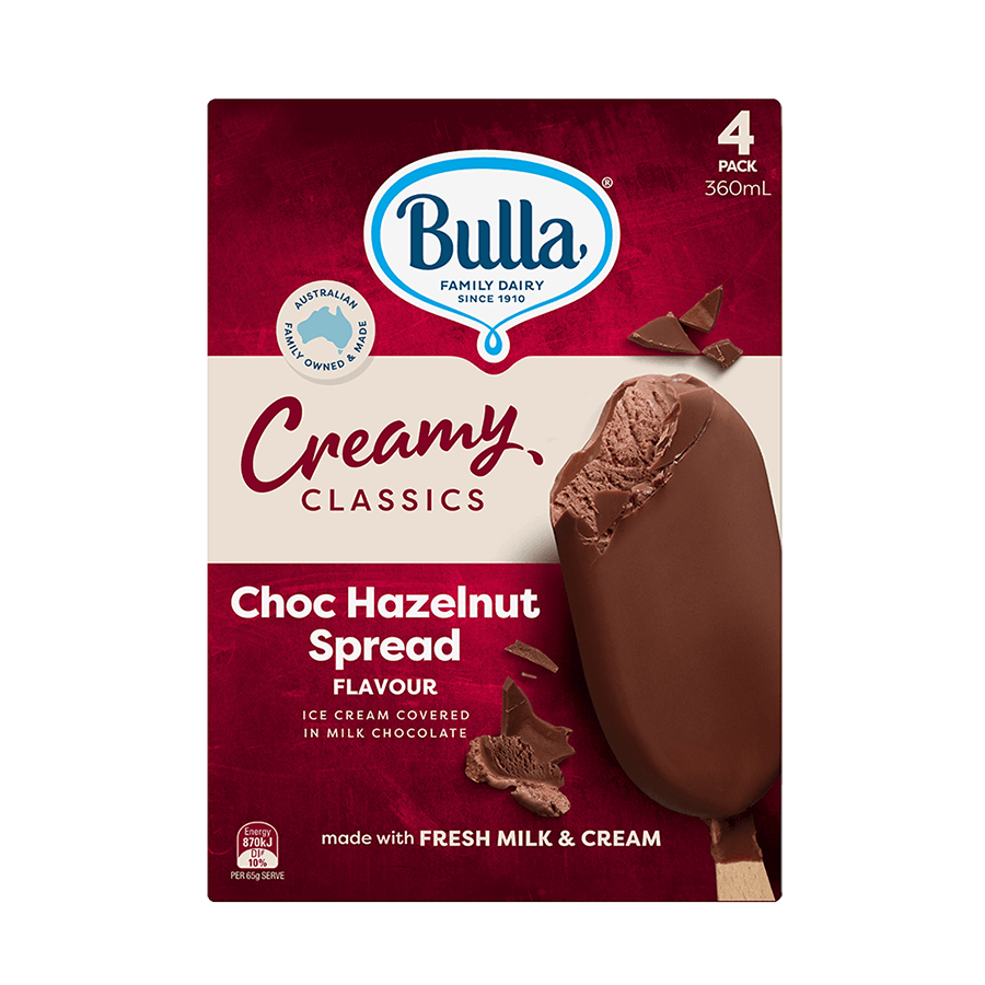 Bulla Creamy Classics Sticks – Choc Hazelnut Spread Bulla Creamy Classics Sticks – Choc Hazelnut Spread