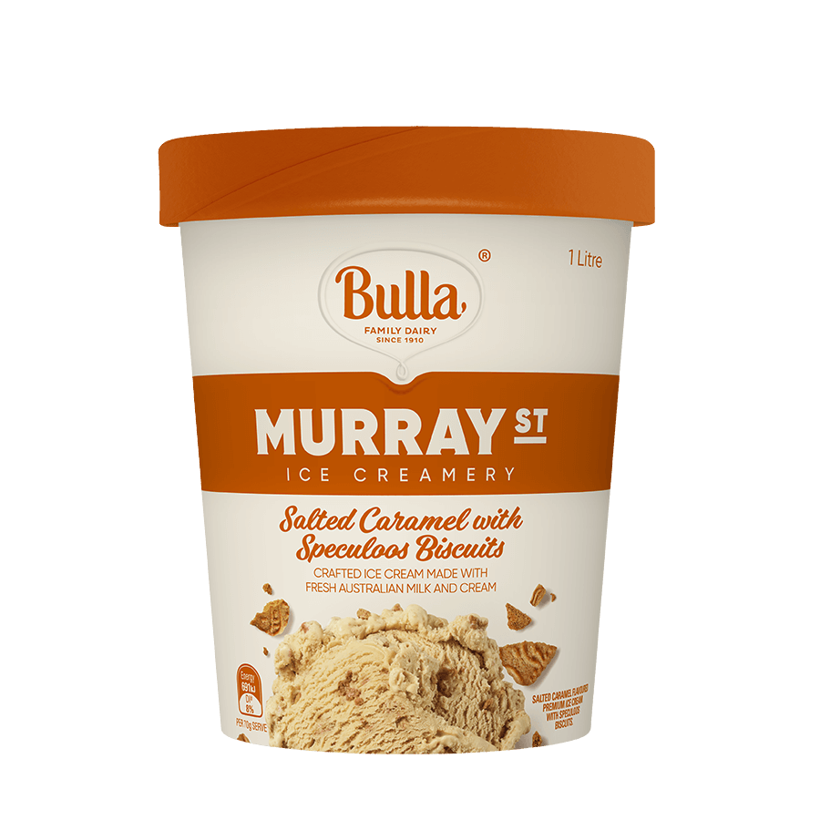 Bulla Murray Street Ice Creamery – Salted Caramel with Speculoos Biscuits