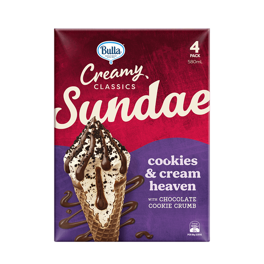 Bulla Creamy Classics Sundae Cones – Cookies and Cream Heaven